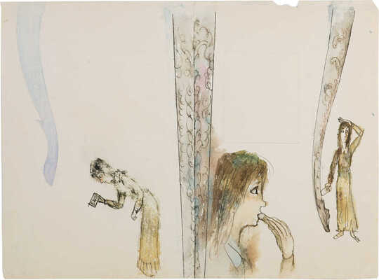 Калиновский Геннадий Владимирович. Иллюстрация к книге Л. Кэрролла в пересказе Бориса Заходера «Приключения Алисы в Стране Чудес» (М.: Детская литература, 1974), с. 18, рис. 13.